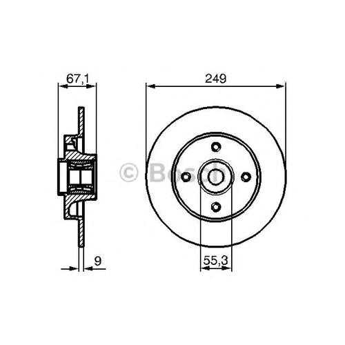 Тормозной диск Bosch 0986479279 в Emex