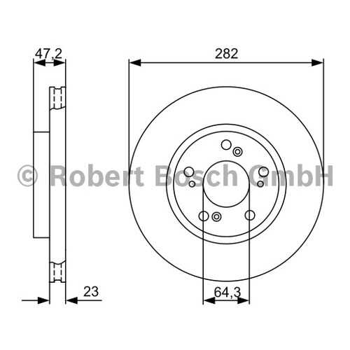 Тормозной диск Bosch 0986479365 в Emex