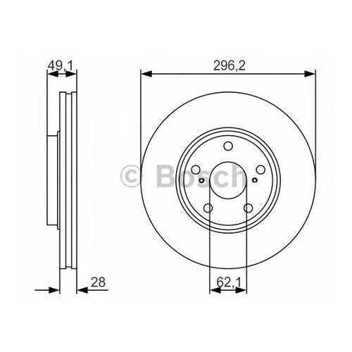 Тормозной диск Bosch 0986479R28 в Emex