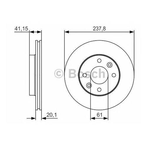Тормозной диск Bosch 0986479R66 в Emex