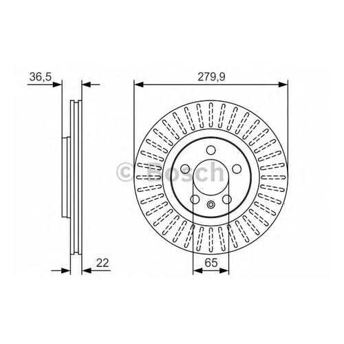 Тормозной диск Bosch 0986479R68 в Emex