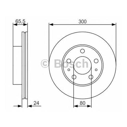 Тормозной диск Bosch 0986479R86 в Emex