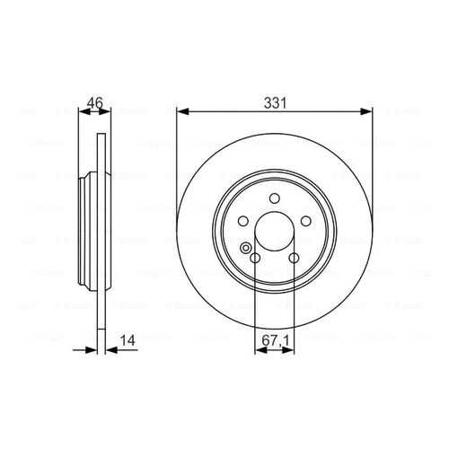 Тормозной диск Bosch 0986479S12 в Emex