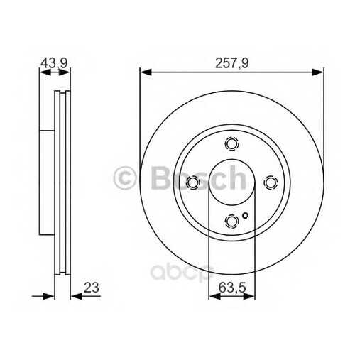 Тормозной диск Bosch 0986479S38 передний в Emex