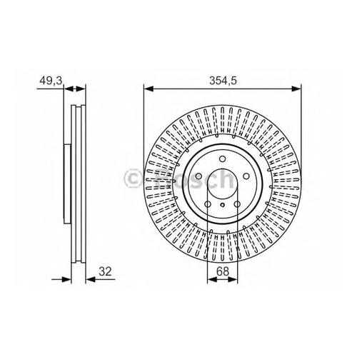 Тормозной диск Bosch 0986479T02 в Emex