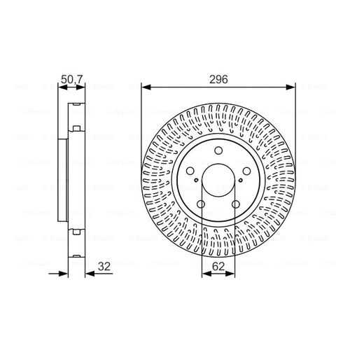 Тормозной диск Bosch 0986479T37 в Emex