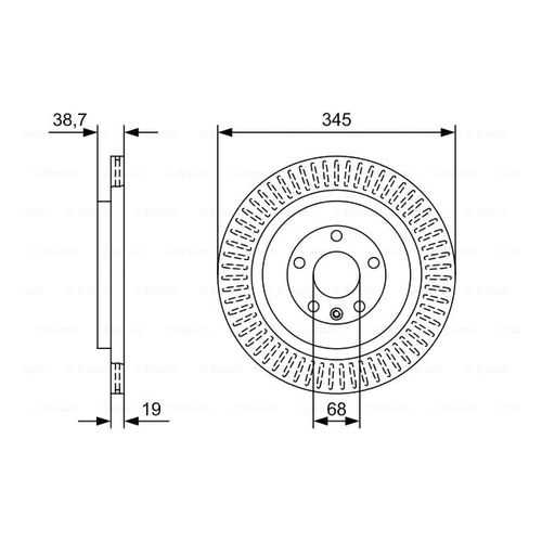 Тормозной диск Bosch 0986479W54 в Emex