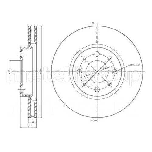 Тормозной диск METELLI 230373C в Emex