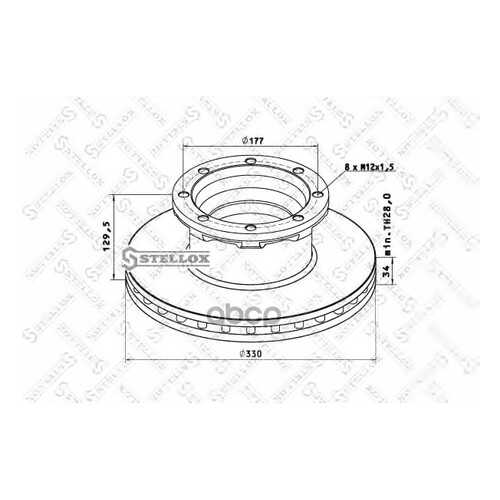 Тормозной диск Stellox 8500801SX в Emex