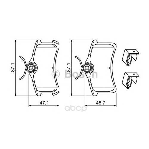 Тормозные колодки дисковые Bosch 0986494274 в Emex