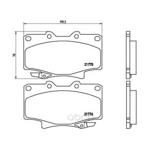 Тормозные колодки дисковые brembo P83025 в Emex