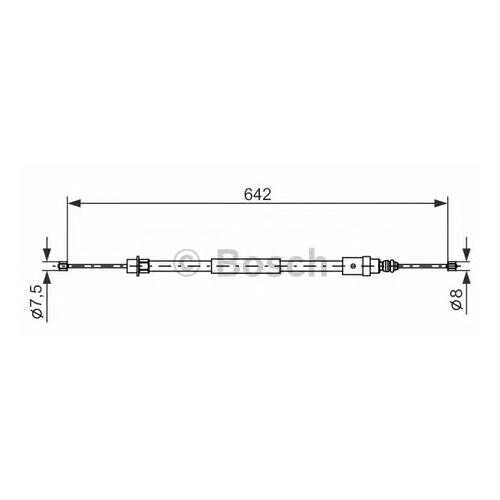 Трос cтояночного тормоза Bosch 1987477573 в Emex