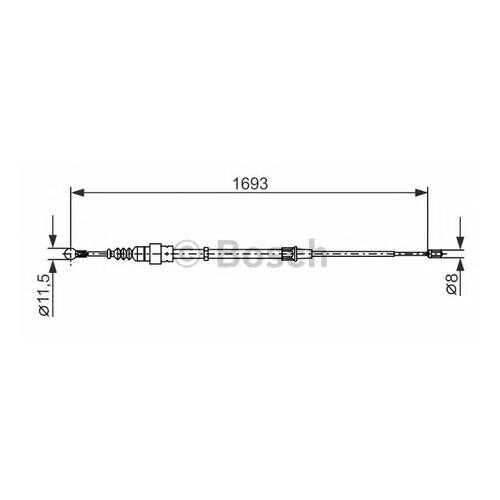 Трос cтояночного тормоза Bosch 1987477698 в Emex