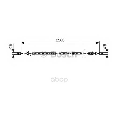 Трос cтояночного тормоза Bosch 1987477762 в Emex