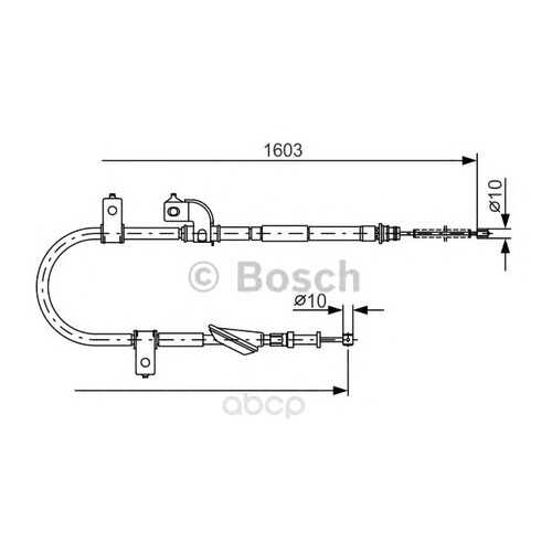Трос cтояночного тормоза Bosch 1987482080 правый в Emex
