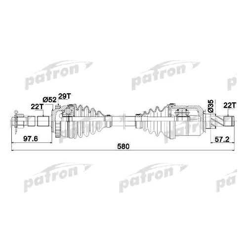 Приводной вал PATRON PDS0347 в Emex