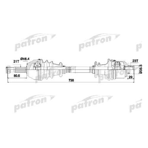 Приводной вал PATRON PDS1075 в Emex