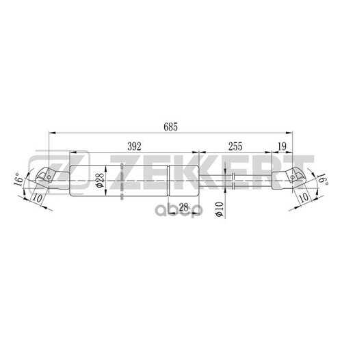 Амортизатор Багажника/капота Zekkert GF1023 в Emex