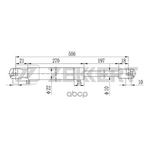 Амортизатор Багажника/капота Zekkert GF1088 в Emex