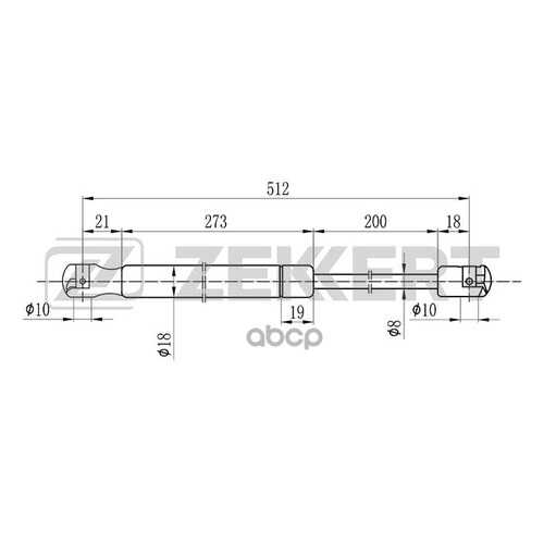 Амортизатор Багажника/капота Zekkert GF1737 в Emex