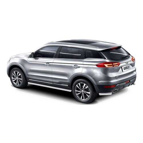 Защита порогов d57 Rival для Geely Atlas I 2018-н.в., нерж. сталь, 2 шт., R.1904.003 в Emex