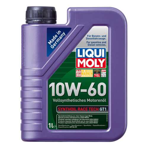 Моторное масло Liqui moly Synthoil Race Tech GT1 10W-60 1л в Emex