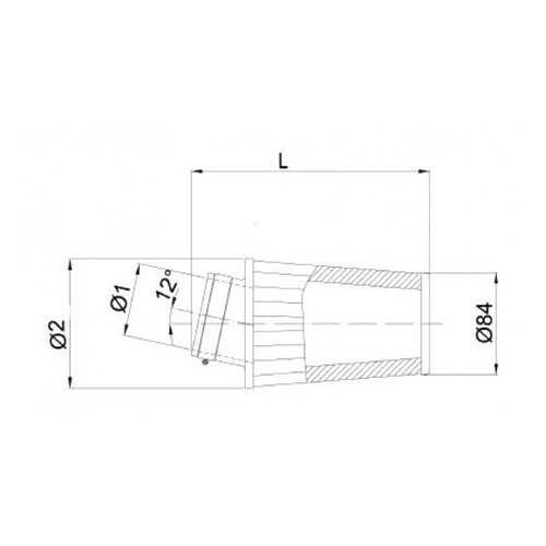 BMC FBSA70-150 Фильтр воздушный конус O70mm (Длина общ: 195mm), вход под углом 12° в Emex